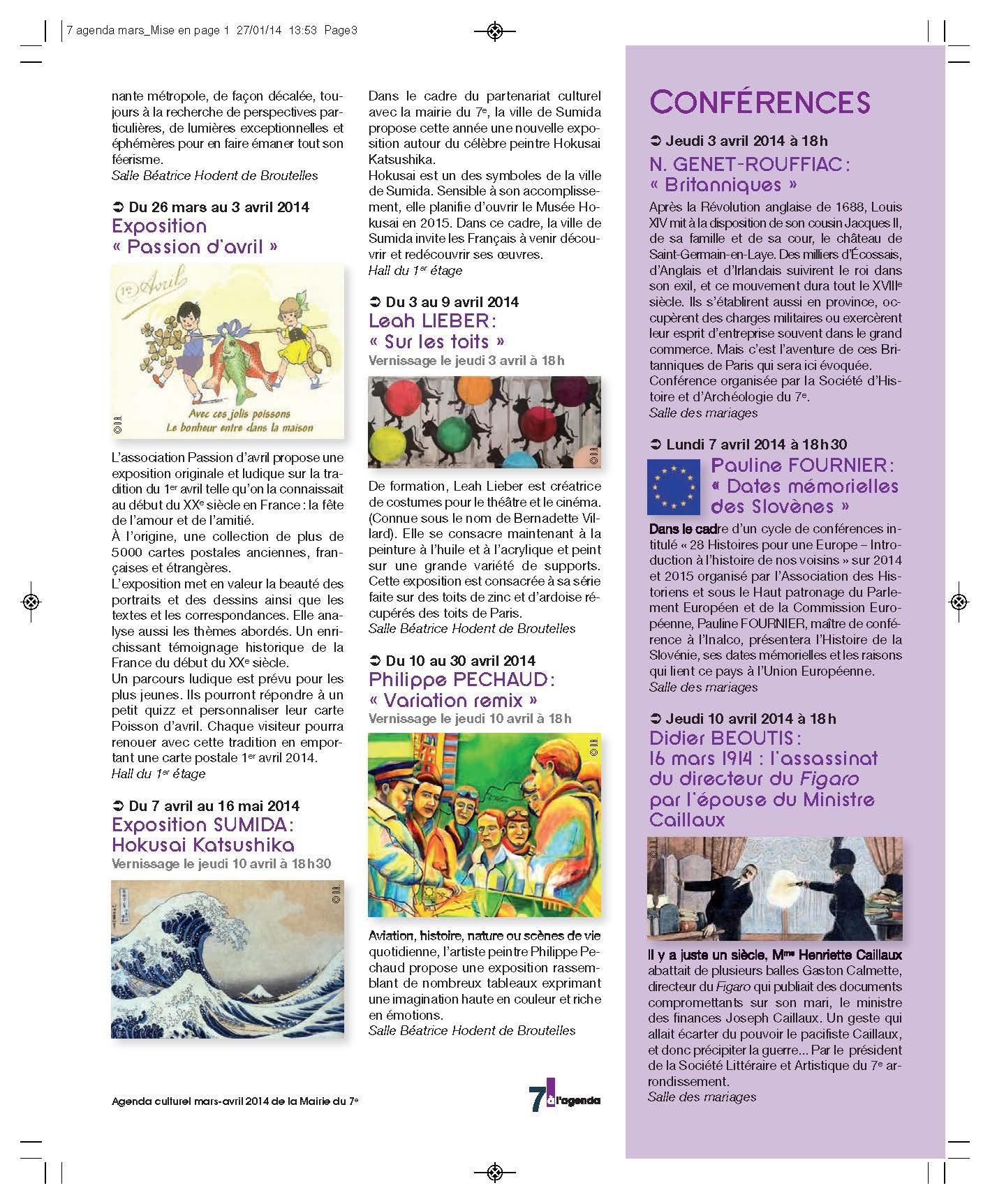 Exposition solo · Mairie du 7e